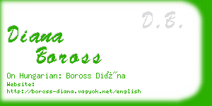 diana boross business card